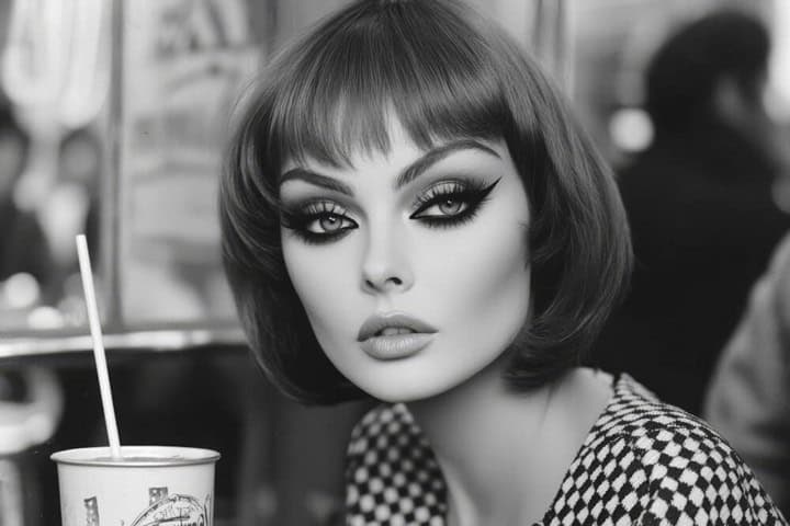 foundation and face practices for 1960s makeup