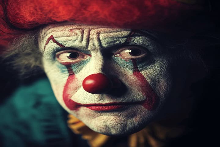 clown makeup sad tramp