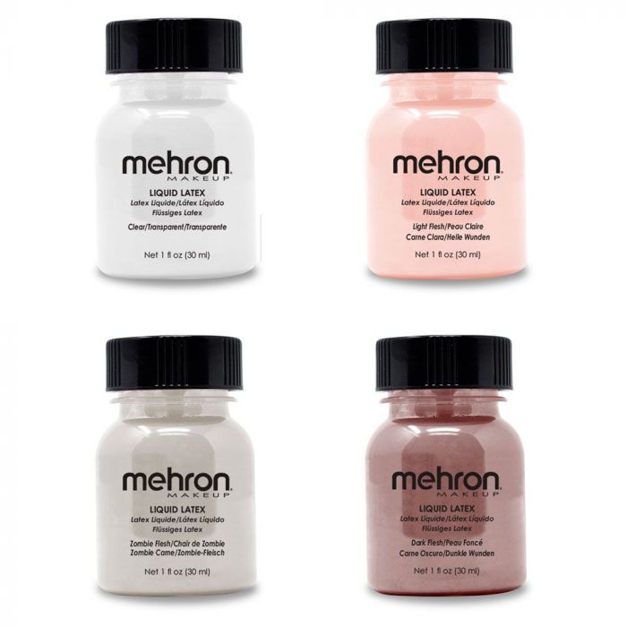  Mehron Makeup Liquid Latex, SFX Makeup, Halloween Latex  Makeup, Latex Glue for Skin